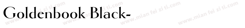 Goldenbook Black字体转换